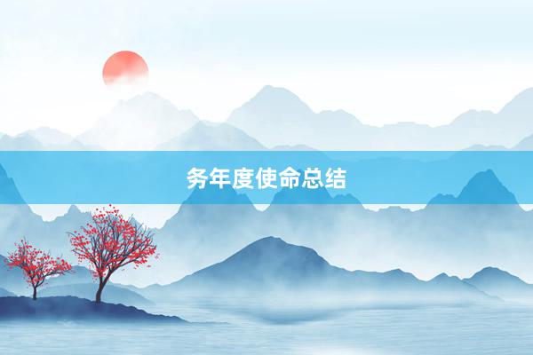 务年度使命总结